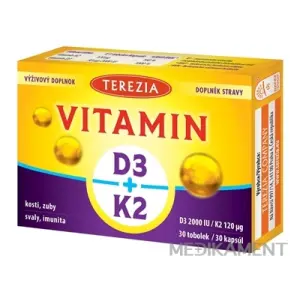 TEREZIA VITAMÍN D3 2000 IU + K2 120 µg kapsuly 30 ks
