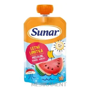 Sunar Jablko Vodný melón Banán ovocný príkrm kapsička od ukonč. 6. mesiaca 100 g
