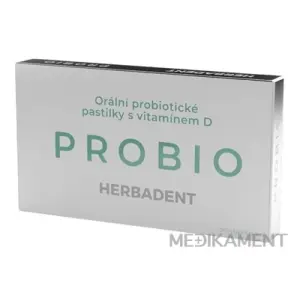 HERBADENT PROBIO pastilky s Lactobacilmi vitamínmi a bylinnými výťažkami 20 ks
