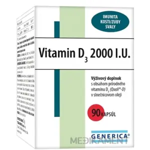GENERICA Vitamin D3 2000 I.U. kapsuly 90 ks