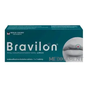 Bravilon mukoadhezívne bukálne tablety 0 mg 1 ks