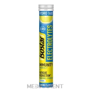 Isostar ELECTROLYTES IMMUNITY HYDRO TABS Lemon šumivé tablety príchuť citrón 18 ks