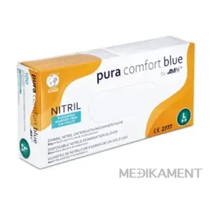 AMPri Pura Comfort Blue Nitrilové rukavice veľ. L modré nepudrované nesterilné 100 ks