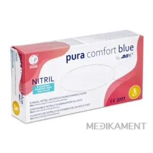 AMPri Pura Comfort Blue Nitrilové rukavice veľ. S modré nepudrované nesterilné 100 ks