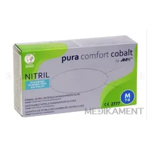 AMPri Pura Comfort Cobalt Nitrilové rukavice veľ. M tmavomodré nepudrované nester. 100 ks