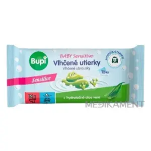 Bupi BABY Sensitive Vlhčené utierky s aloe vera 15 ks