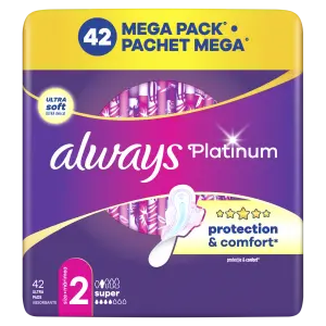 Always Platinum Super  Vložky s Krídelkami  42ks