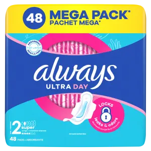 Always Ultra Deň Hygienické Vložky Long (Veľkosť 2) 48 ks