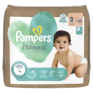 Pampers Harmonie Baby Plienky Veľkosť 3, 28ks, 6-10kg
