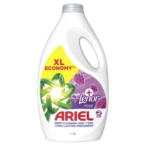 Ariel Tekutý prací prostriedok, 50 praní, + Touch of Lenor Amethyst Flower