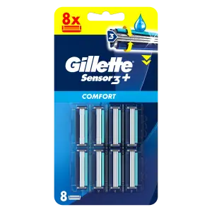 Gillette Sensor 3+ Comfort Pánsky holiaci strojček, 8 hlavíc s 3 čepieľkami citlivými k po