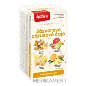 APOTHEKE PREMIER Zázvorovo citrusové čaje zmes hrejivých čajov vrecúška 20 ks