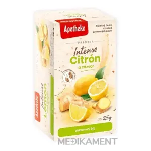 APOTHEKE PREMIER Intense Citrón a Zázvor zázvorový čaj vrecúška 20 x 2,5 g 