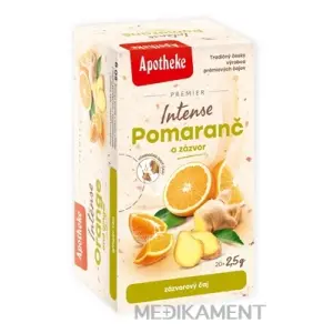 APOTHEKE PREMIER Intense Pomaranč a Zázvor zázvorový čaj vrecúška 20 x 2,5 g  