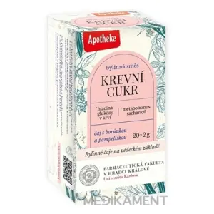 APOTHEKE FARMA KRVNÝ CUKOR bylinná zmes vrecúška 20 x 2 g
