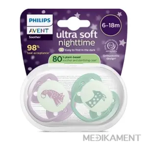 Philips AVENT CUMLÍK Ultra soft 6-18m pre dievča na utišovanie nočný 2 ks
