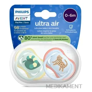 Philips AVENT CUMLÍK Ultra air 0-6m pre chlapca na utišovanie modrá/zelená-obrázok 2 ks
