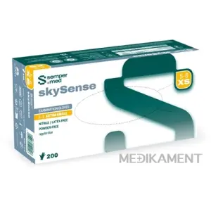 Sempermed skySense Vyšetrovacie rukavice veľkosť XS modré nitrilové nesterilné 200 ks