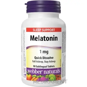 Webber Naturals Melatonin 1 mg tablety pod jazyk rozpustné 90 ks