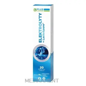 PLUS LEKÁREŇ ELEKTROLYTY + LactoSpore šumivé tablety 20 ks