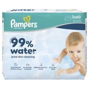Pampers 99 % Vody  Wipes, 3 ks x60 ks  