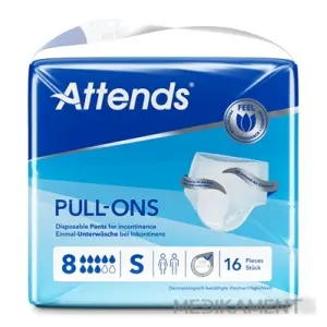 Attends Pull-Ons 8S Nohavičky nasiakavosť 2205 ml, obvod bokov 60-90 cm, 1x16 ks