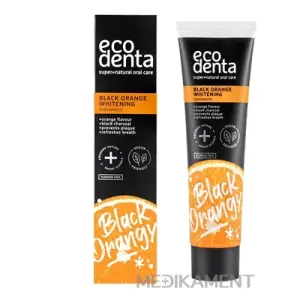 EcoDenta BLACK ORANGE WHITENING zubná pasta čierna bieliaca s príchuťou pomaranča 100 ml 