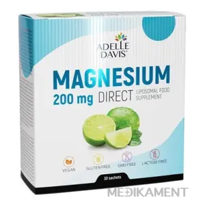 Adelle Davis Liposomal MAGNESIUM 200 mg DIRECT prášok vo vrecúškach 30 ks