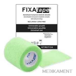 FIXAtape STRETCH Samofixačné elas. ovínadlo kompresné farba zelená 5,0 cm x 450 cm 1 ks