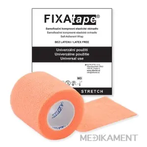 FIXAtape STRETCH Samofixačné elas. ovínadlo kompresnéfarba oranžová 5,0 cm x 450 cm 1 ks