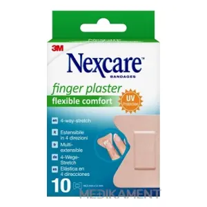3M Nexcare Flexible Comfort Pružné náplasti 4-smerné elas. na prsty 44,5 mm x 51 mm 10 ks