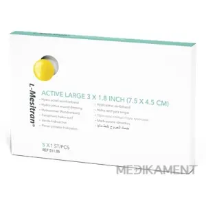 L-Mesitran ACTIVE LARGE hydroaktívne krytie na rany s medom 7,5 x 4,5 cm 5 ks