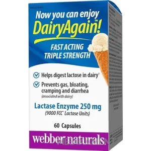 Webber Naturals Laktáza enzým 9000 FCC kapsuly 60 ks