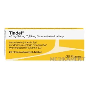 Tiadel 40 mg/90 mg/0,25 mg tablety 20 ks