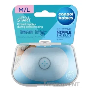 Canpol babies EasyStart Chrániče bradaviek Premium veľ. M/L tvarované silikón 2 ks