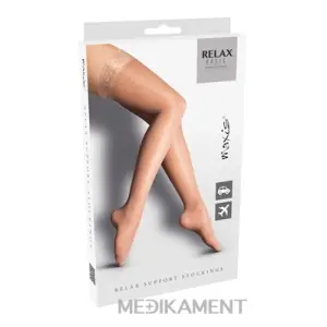 MAXIS RELAX BASIC STEHENNÉ PANČUCHY veľkosť S s krajkou tmavé 1 pár