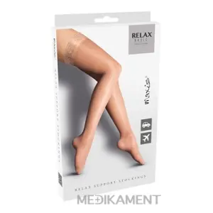 MAXIS RELAX BASIC STEHENNÉ PANČUCHY veľkosť M s krajkou tmavé 1 pár