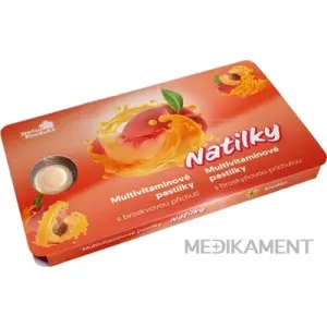 NaturProdukt Natilky multivitamínové pastilky s broskyňovou príchuťou 12 ks
