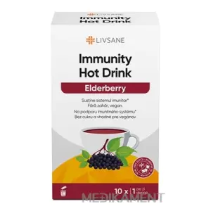 LIVSANE IMMUNITY Horúci nápoj Čierna baza vrecúška prášok na prípravu nápoja 10 ks