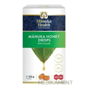 Manuka Health MANUKA HONEY DROPS cmúľacie pastilky s propolisom 15 ks