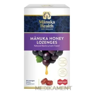 Manuka Health MANUKA HONEY DROPS cmúľacie pastilky príchuť čierne ríbezle 15 ks