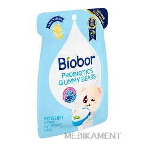 Biobor PROBIOTICS GUMMY BEARS YOGURT FLAVOR želé medvedíky s jogurtovou príchuťou 45 g