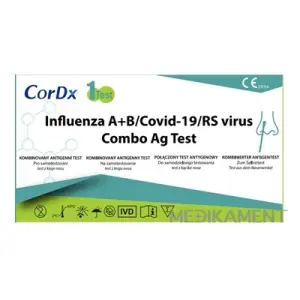 CorDx Influenza A+B/Covid-19/RS virus Combo TEST antigénový 1 ks