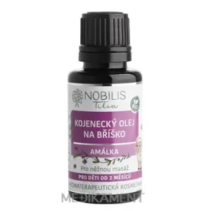NOBILIS Tilia BIO Dojčenský olej na bruško Amálka pre deti od 2 mesiacov 20 ml