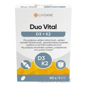 LIVSANE Duo Vital D3 + K2 kapsuly 30 ks