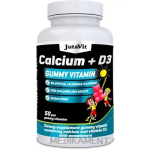 JutaVit Gumkáči Vápnik + vitamín D3 želatínové medvedíky 50 ks