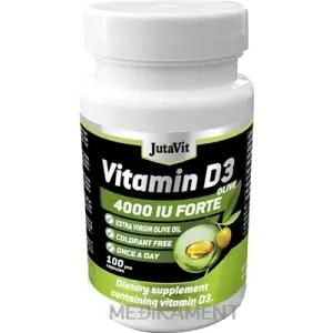 JutaVit Vitamín D3 4000 IU Forte Oliva mäkké kapsuly 100 ks