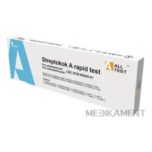 ALLTEST Streptokok A rapid test samodiagnostický test z výteru z hrdla 1 ks