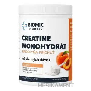 BIOMIC CREATINE mohohydrát prášok príchuť broskyňa 60 dávok 360 g