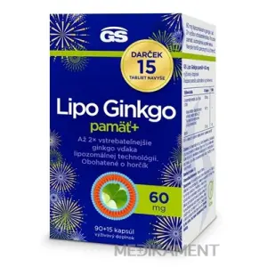 GS Lipo Ginkgo pamäť+ 60 mg kapsuly 105 ks